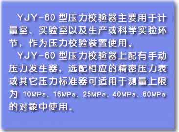YJY-60壓力校驗器